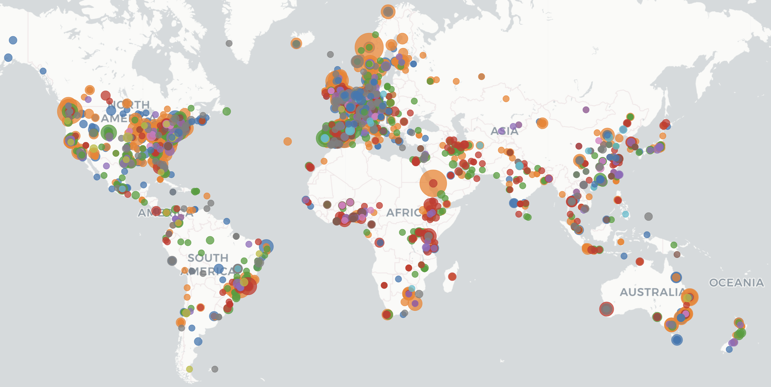 INLA Global Applications Map